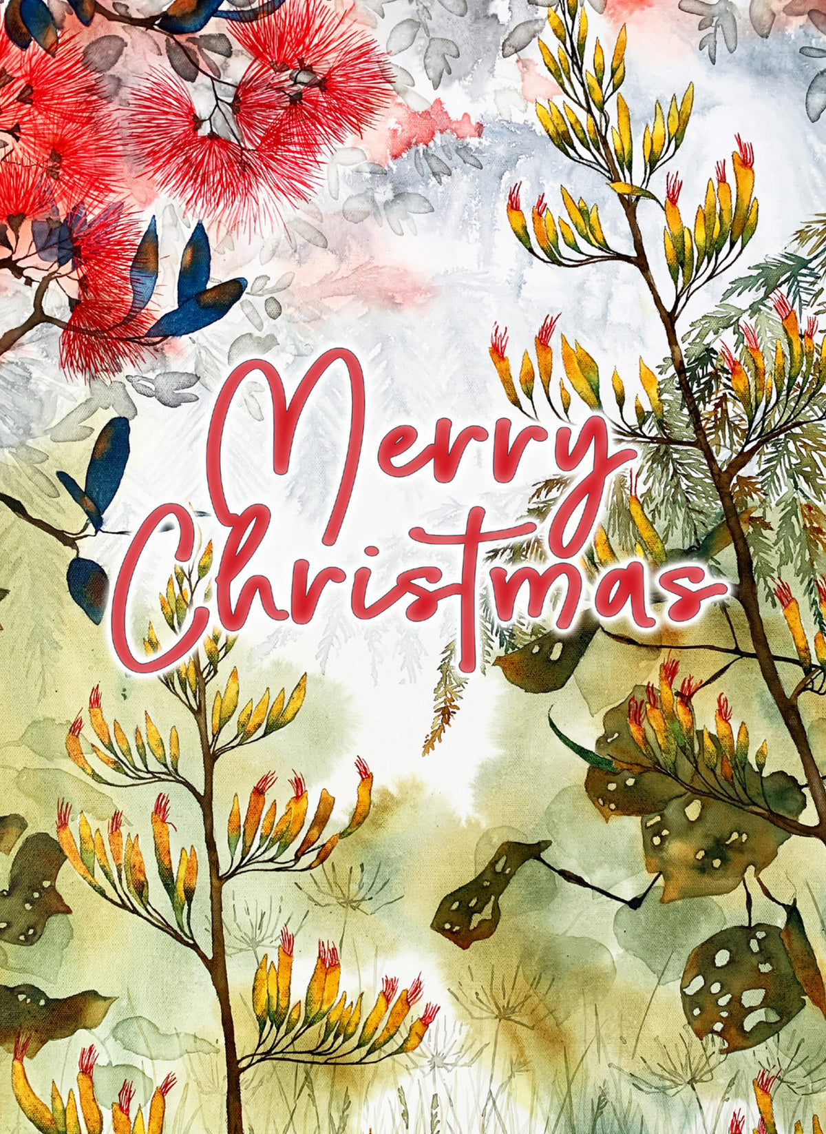 JM34 Merry Christmas Flax (Pack of 6)