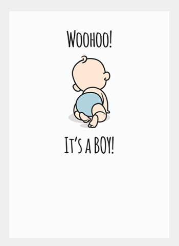 MM207 - Woohoo! It's a boy! (pack of 6)