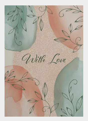 MM226 With Love green/peach