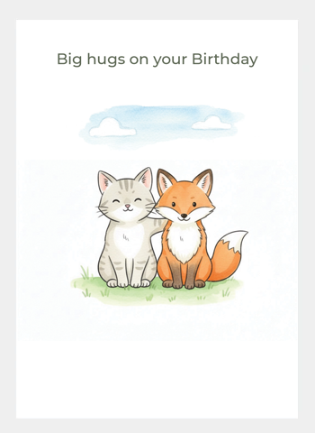 MM231 Cat&Fox Birthday