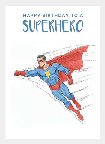 MM238 Happy Birthday Superhero