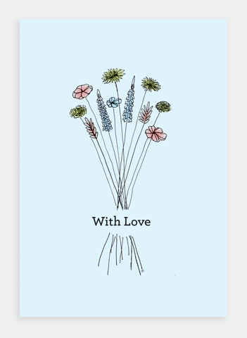 PR019 With Love Flowers (pack of 6)